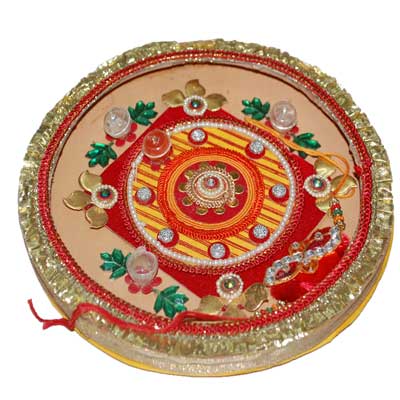 "Rakhi Thali - RT-2070-code 002 - Click here to View more details about this Product